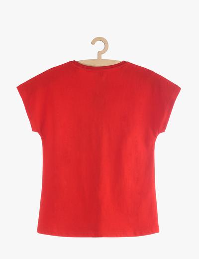 T-shirt czerwony dla dziewczynki