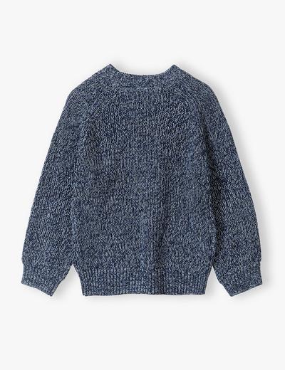 Elegancki bawełniany sweter chłopięcy granatowy