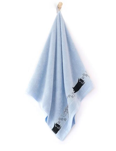 Ręcznik Koty z bawełny egipskiej błękitny 70x130cm