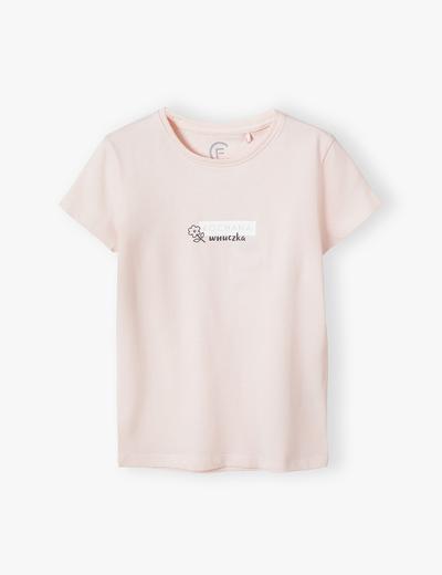 Różowy t-shirt dla dziewczynki - Kochana Wnuczka