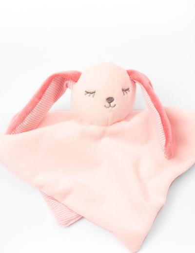 Przytulanka niemowlęca różowy królik