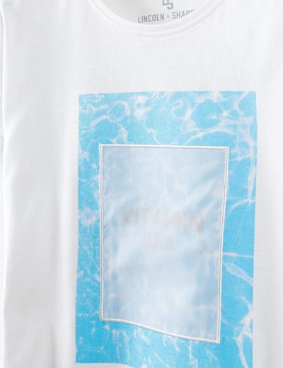 T- shirt dziewczęcy - biały Aqua