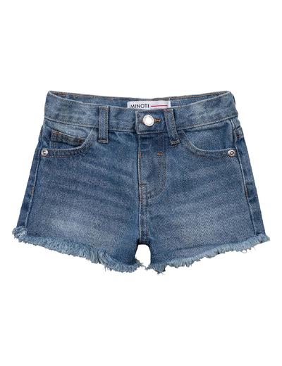 Niemowlęce jeansowe szorty z kieszeniami dla dziewczynki - niebieskie