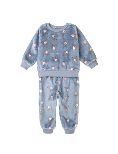 Piżama niemowlęca dwuczęściowa niebieska w misie