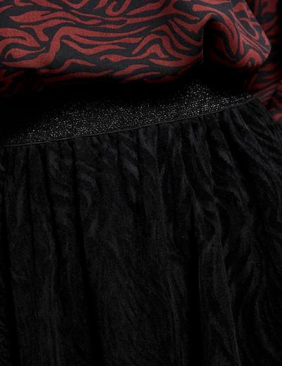 Rozkloszowana spódnica midi damska czarna