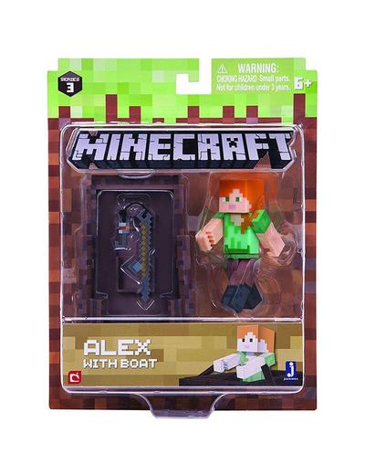 Figurka Minecraft Alex z łodzią