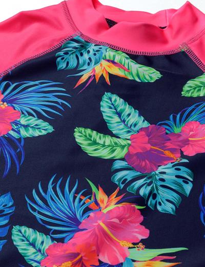Strój kąpielowy- koszulka w kwiaty i majtki z filtrem UV