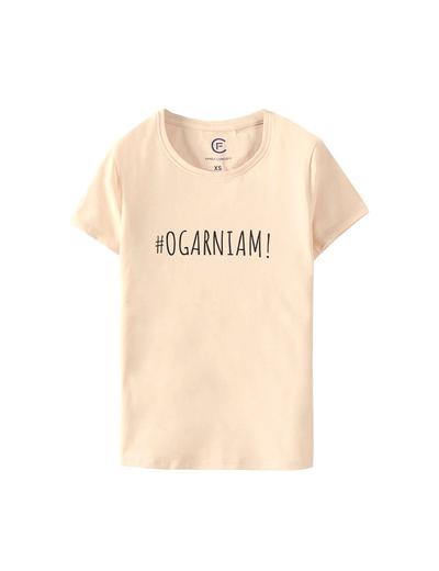 T-shirt damski z napisem #Ogarniam!