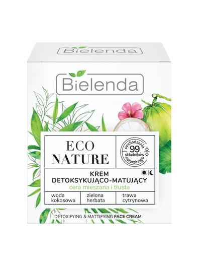 ECO NATURE - Woda kokosowa + Zielona Herbata + Trawa Cytrynowa - krem detoksykująco-matujący 50 ml