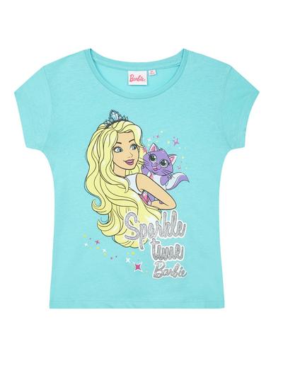 Koszulka dziewczęca Barbie-niebieska