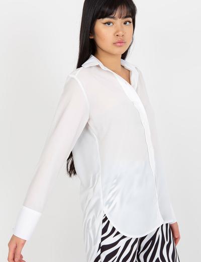 Elegancka koszula klasyczna z długim rękawem - biała