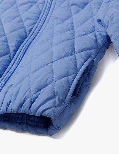 Niebieska pikowana kurtka niemowlęca z kapturem - 5.10.15.