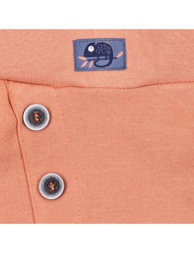 Pomarańczowe dwuwarstwowe spodnie z bawełny organicznej dla chłopca
