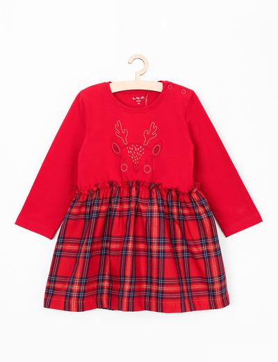 Sukienka dla niemowlaka- czerwona w kratkę