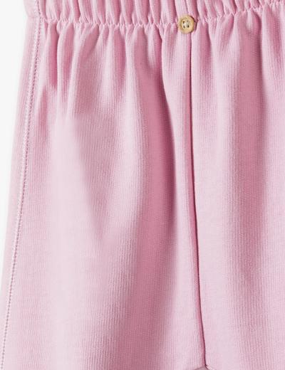 Różowe dzianinowe spodnie dla niemowlaka - 5.10.15.
