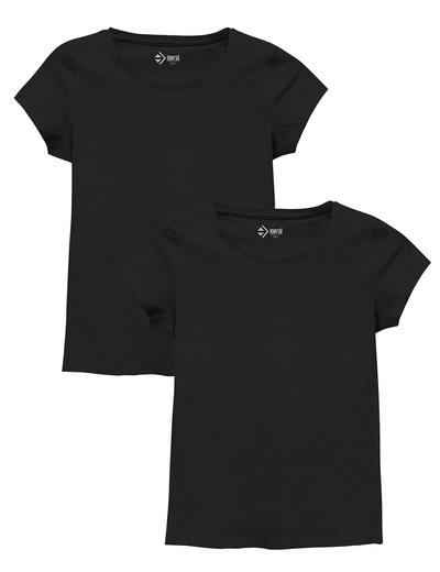 T-shirt damski czarny 2pak