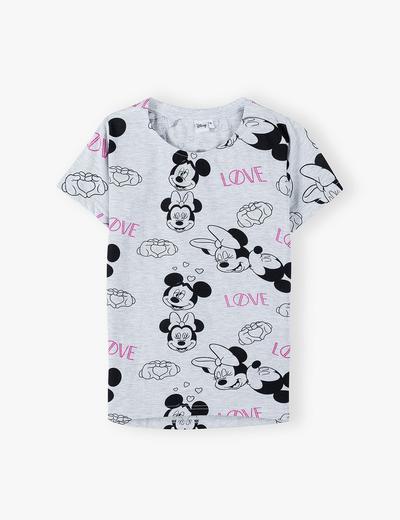 T-shirt damski do spania Mickey - szary