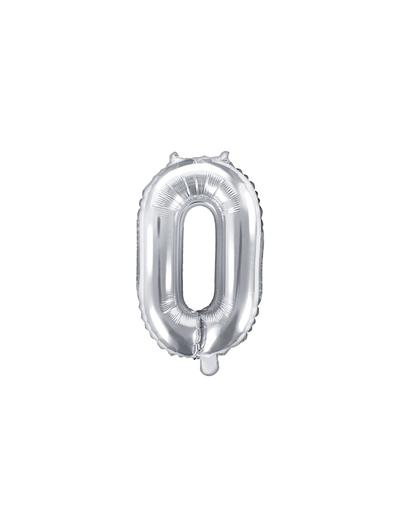Balon foliowy - Cyfra "0" w kolorze srebrym