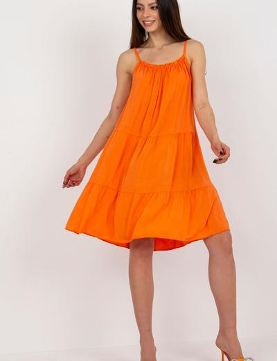 Pomarańczowa letnia sukienka z wiskozy OCH BELLA