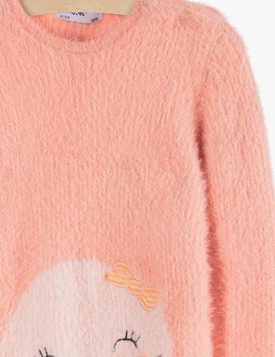 Różowy sweter dla dziewczynki foka