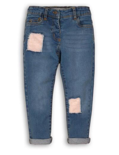Spodnie dziewczęce jeansowe z łatami