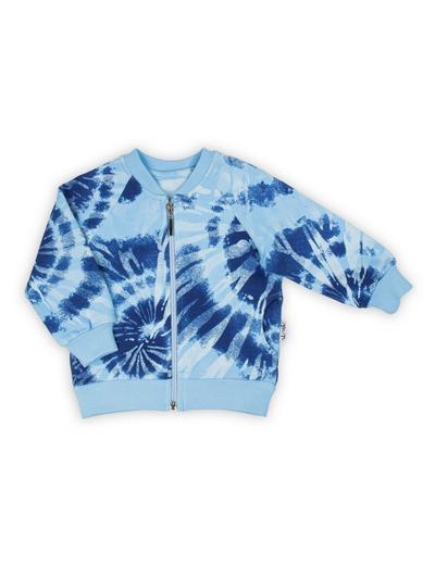 Bawełniana bluza niemowlęca we wzory niebieska