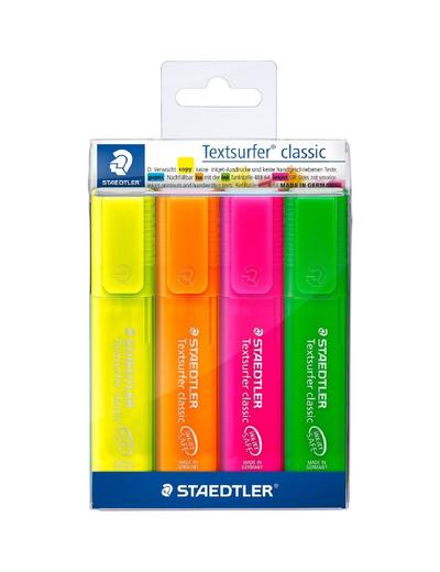 Zakreślacz Textsurfer classic Staedtler - 4 kolory neon