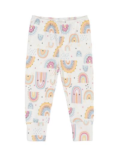 Bawełniane spodnie dla niemowlaka w kolorowy wzór