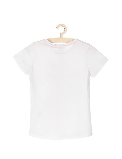 Koszulka dziewczęca 100% bawełna- biała z nadrukami