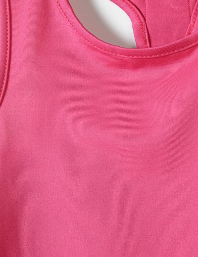 Różowa koszulka sportowa bez rękawów dziewczęca