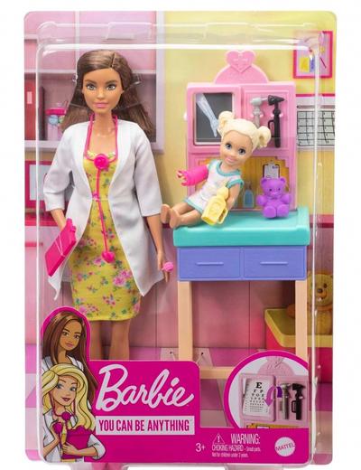 Lalka Barbie Kariera Pediatra Brunetka