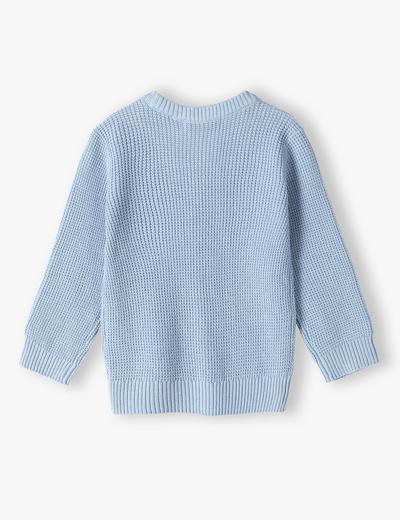 Niebieski bawełniany rozpinany sweter niemowlęcy