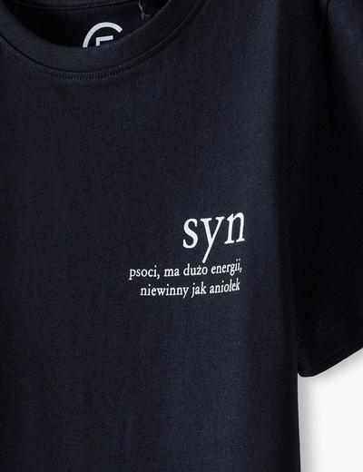 Bawełniany t-shirt chłopięcy SYN- ubrania dla rodziny