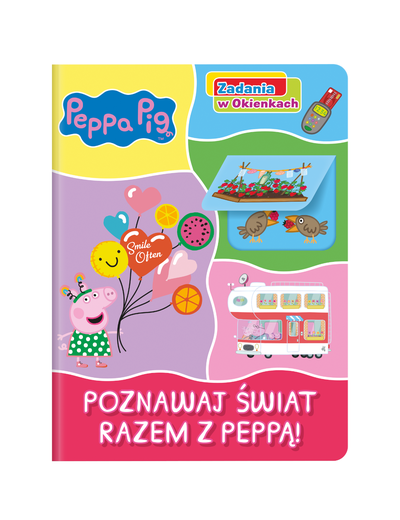 Książka dla dzieci "Peppa Pig. Zadania w okienkach. Poznaj świat razem z Peppą"