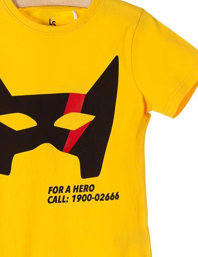 T-shirt chłopięcy Hero- żółty 100% bawełna