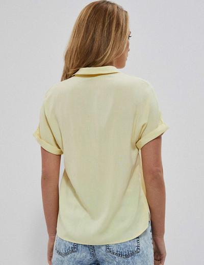 Bawełniana koszula nierozpinana damska żółta