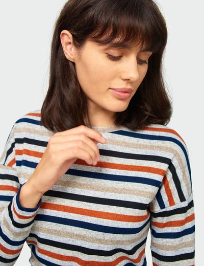 Sweter damski w kolorowe paski