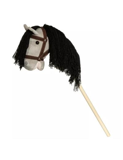 Koń na kiju Hobby Horse szary z lejcami - 80 cm