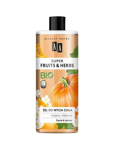 AA Super Fruits&Herbs żel do mycia ciała dynia&jaśmin 500 ml