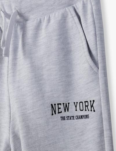 Szare dresowe spodnie dla chłopca - New York - Lincoln&Sharks