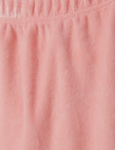 Różowe spodnie niemowlęce ze ściągaczami