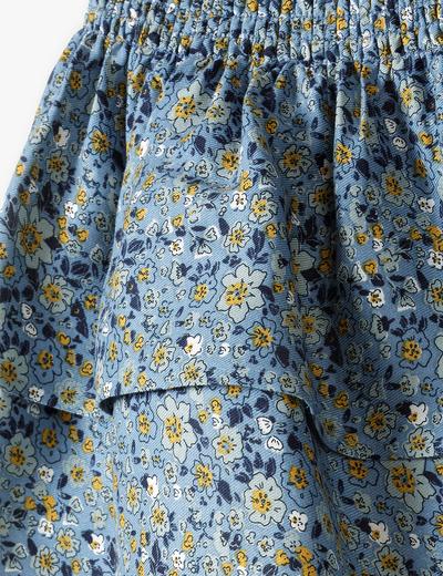 Spódnica dziewczęca - niebieska w kwiatki