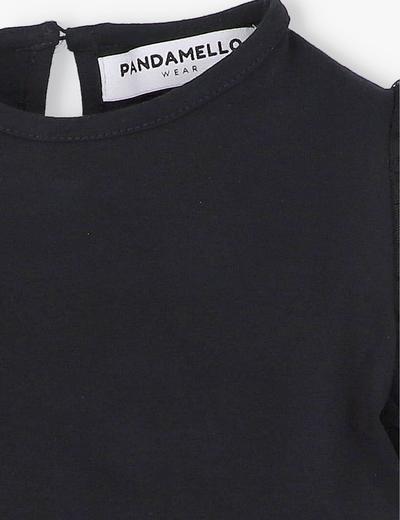 Bluzka Mila z z ozdobną falbankę czarna