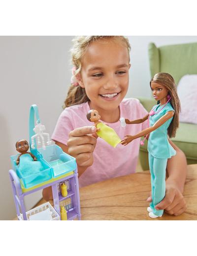 Barbie Pediatra Zestaw Kariera Lalka brunetka wiek 4+