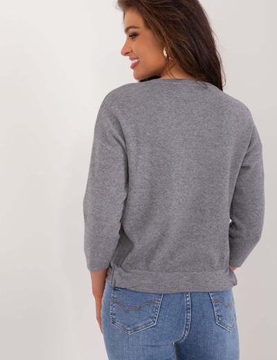 Rozpinany sweter z kieszeniami ciemnoszary