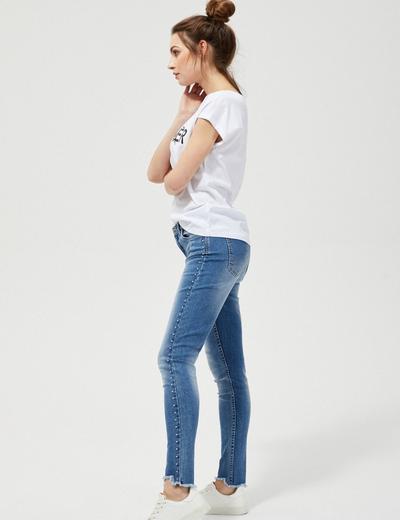 Jeansy skinny z osobnymi dżetami - niebieskie