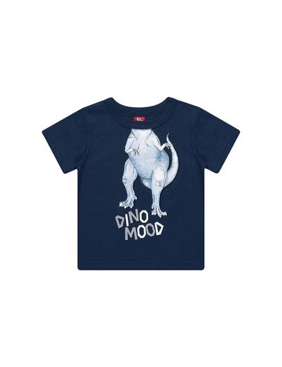 Komplet chłopięcy t-shirt i granatowe spodenki Dino Mood