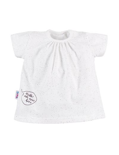 Tunika niemowlęca biała w kropki