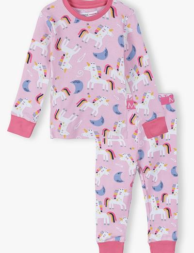 piżama niemowlęce- różowa w jednorożce
