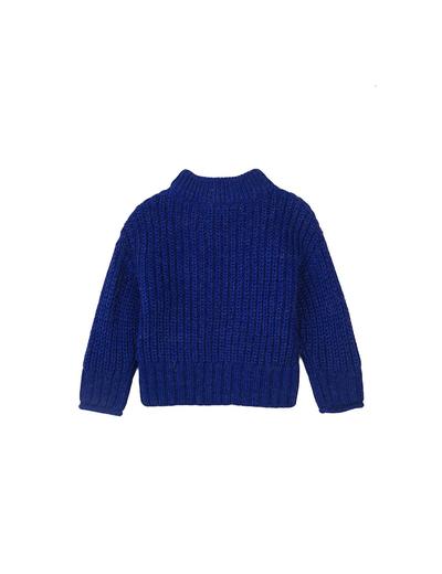 Sweter dziewczęcy dzianinowy niebieski